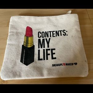 Canvas makeup bag